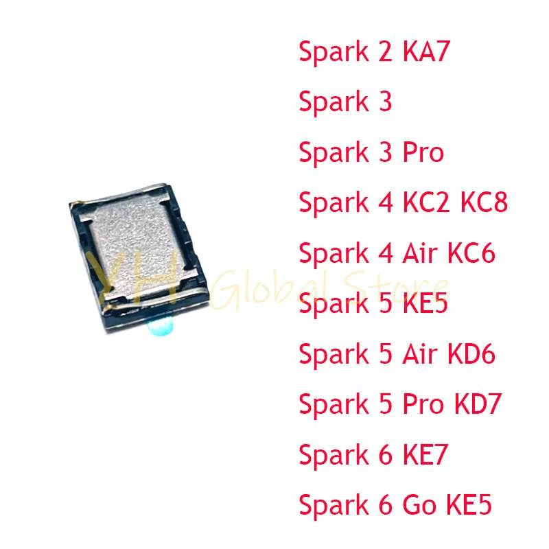 

20 шт., динамики для Tecno Spark 2 3 4 5 6 Pro Air KA7 KC2 KC4 KC6 KE5 KD6 KD7 KE7