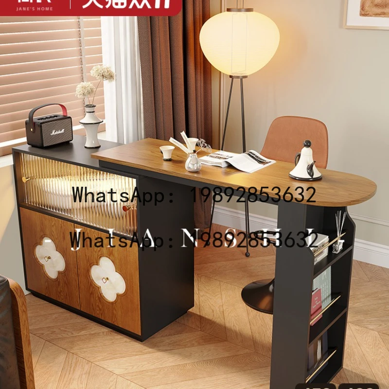 XL Extendable Bar Table Living Room Partition Wine Cabinet Balcony Sofa Wall-Mounted Storage Rack Integrated Cabinet
