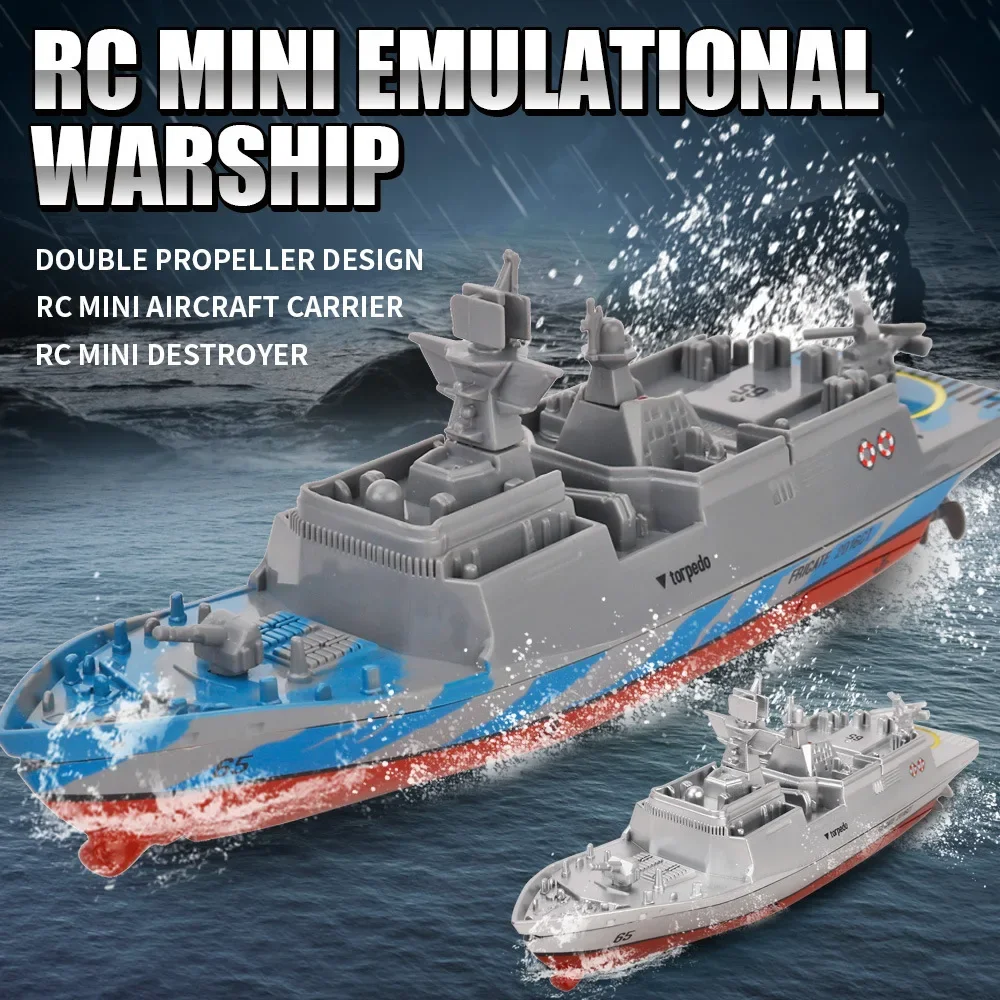 Mini Remote control ship Aircraft Carrier RC Boat Military Model Remote Control speedboat Electronic Wireless RC Warship Toys