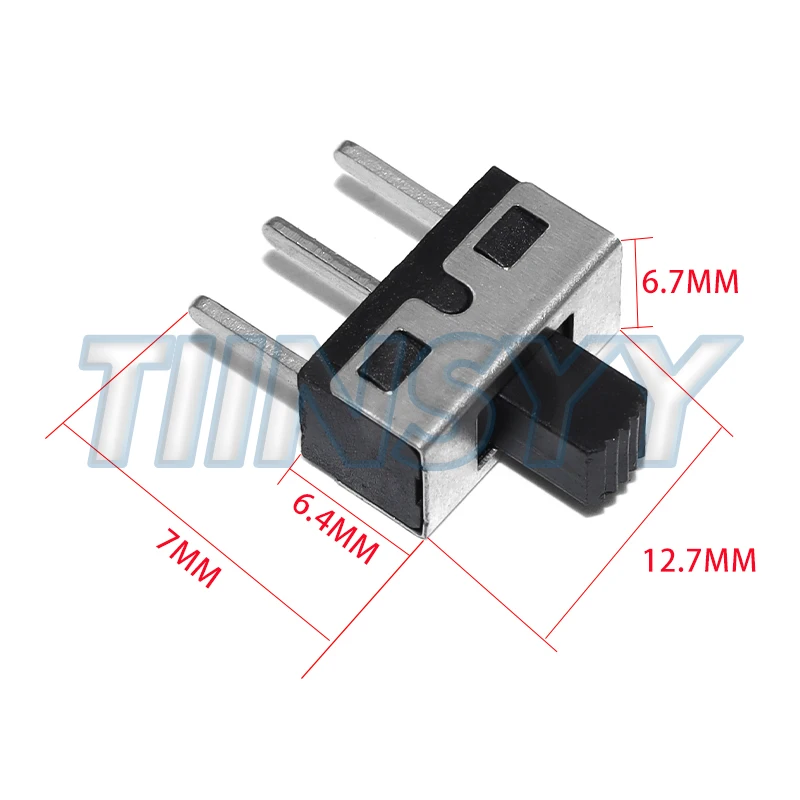 10PCS SS12D10 SS12D11 Toggle Switch 3Pins Straight Feet 1P2T Handle High 5mm Spacing Of 4.7mm 3A 250V SS12D10G5