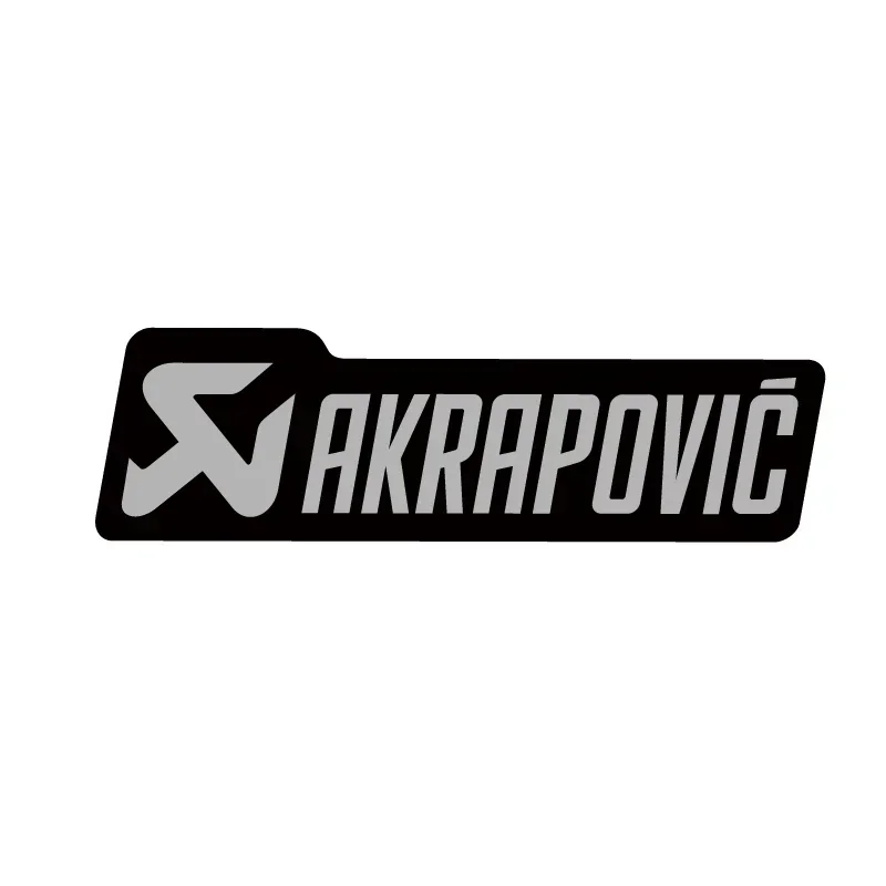 Exhaust stack sticker for AKRAPOVIC Epoxy Motorcycle Stickers For Akrapovic Logo Waterproof Decals Accessories Exhaust  sticker