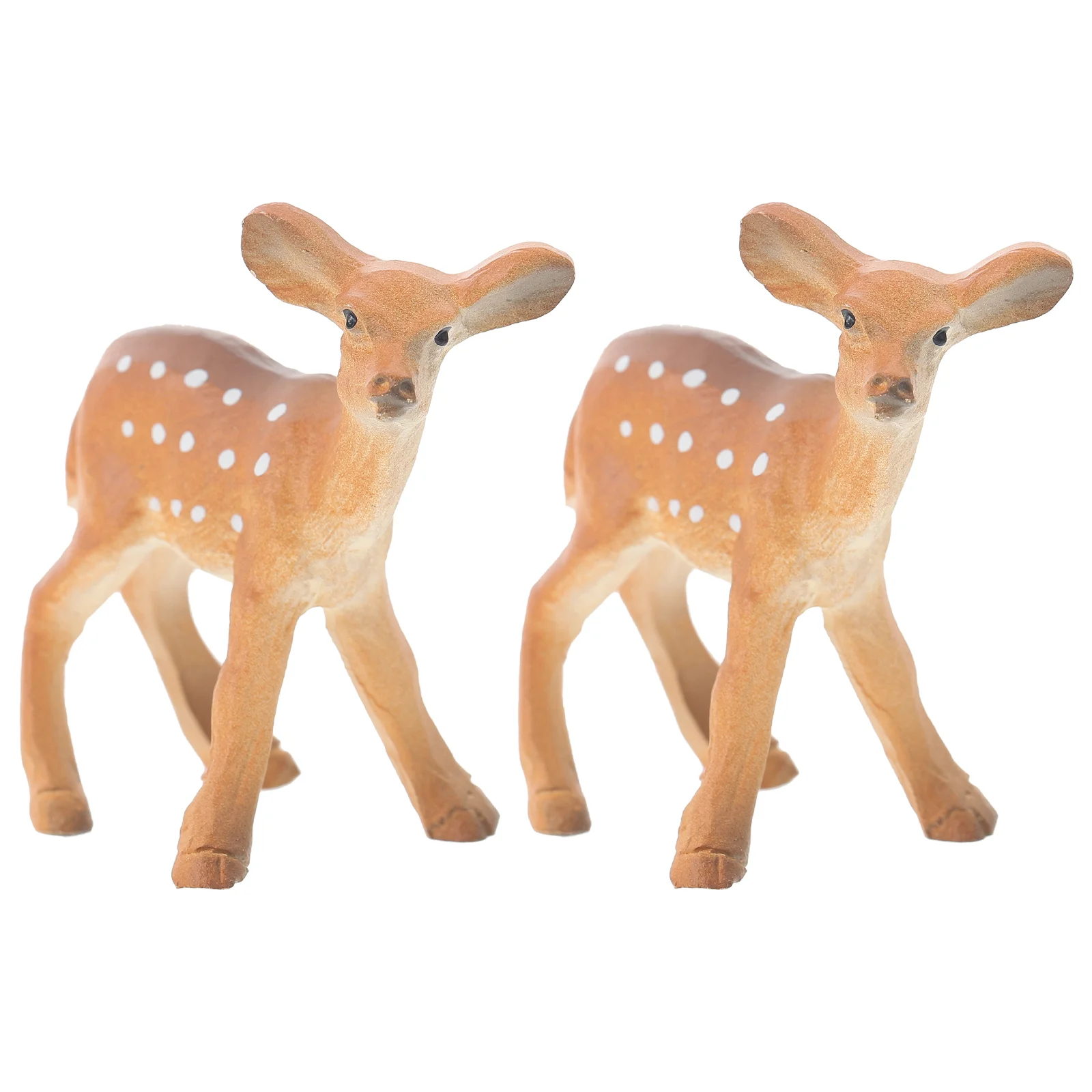 

2 Pcs Ornaments Resin Decor Deer Shape Adornment Novel Domestic Creative Desktop Christmas Decorations