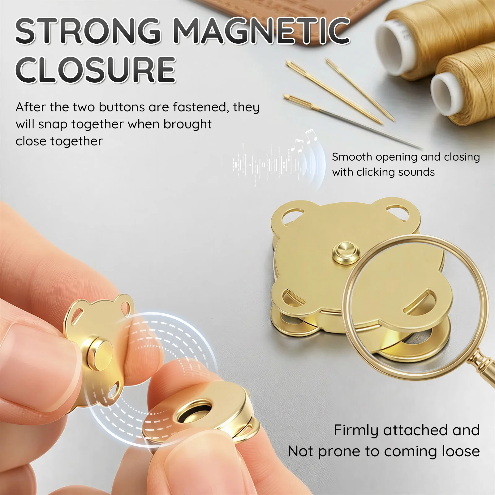 20 Sets Magnetic Snap Buttons  - đánh giá và giá Snap Fastener Set