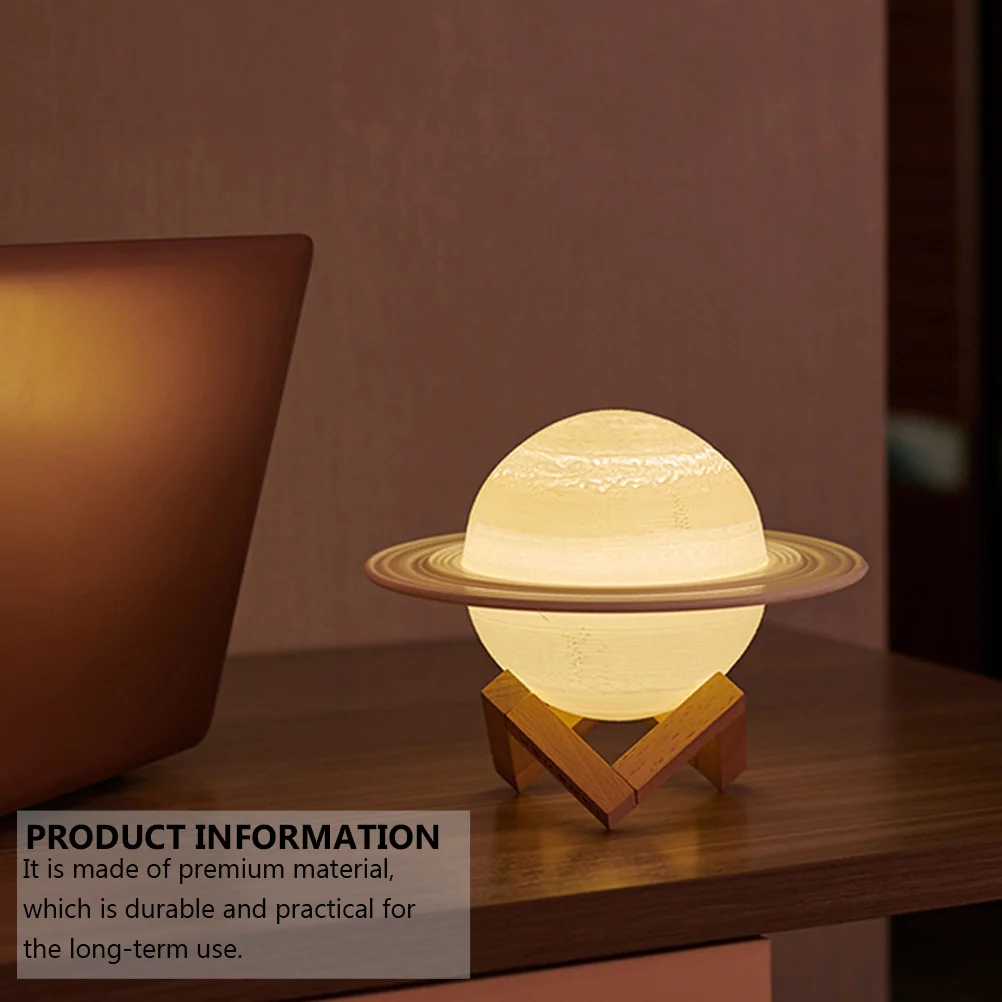 

1pc Jupiter Shaped Night Lamp Premium Durable Decorative Light For Home Desktop Room Decor Indoor Lighting Lamp