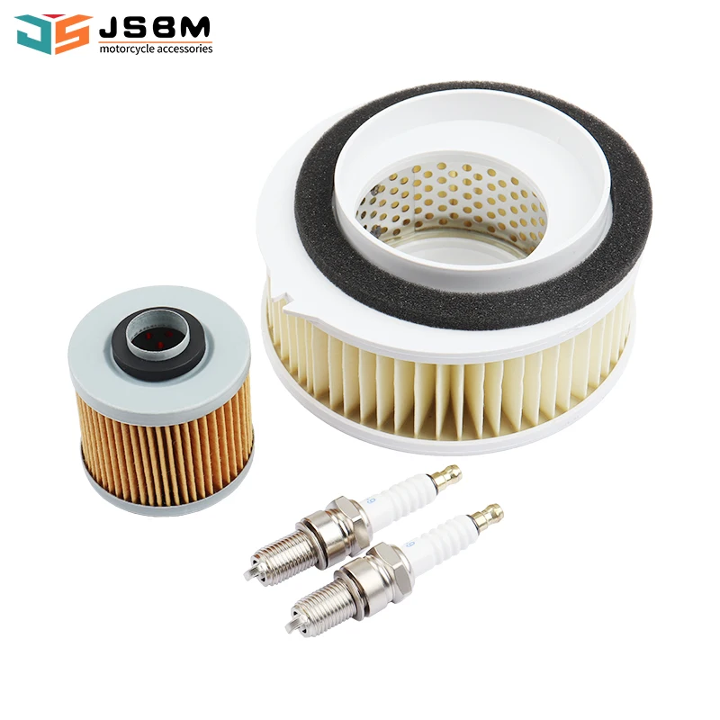 JSBM Motorcycle Accessories Air Filter Oil Filters Spark Plug For Yamaha V-star 650 XVS650 1998 1999 2000 2001 2002 2003 - 2011