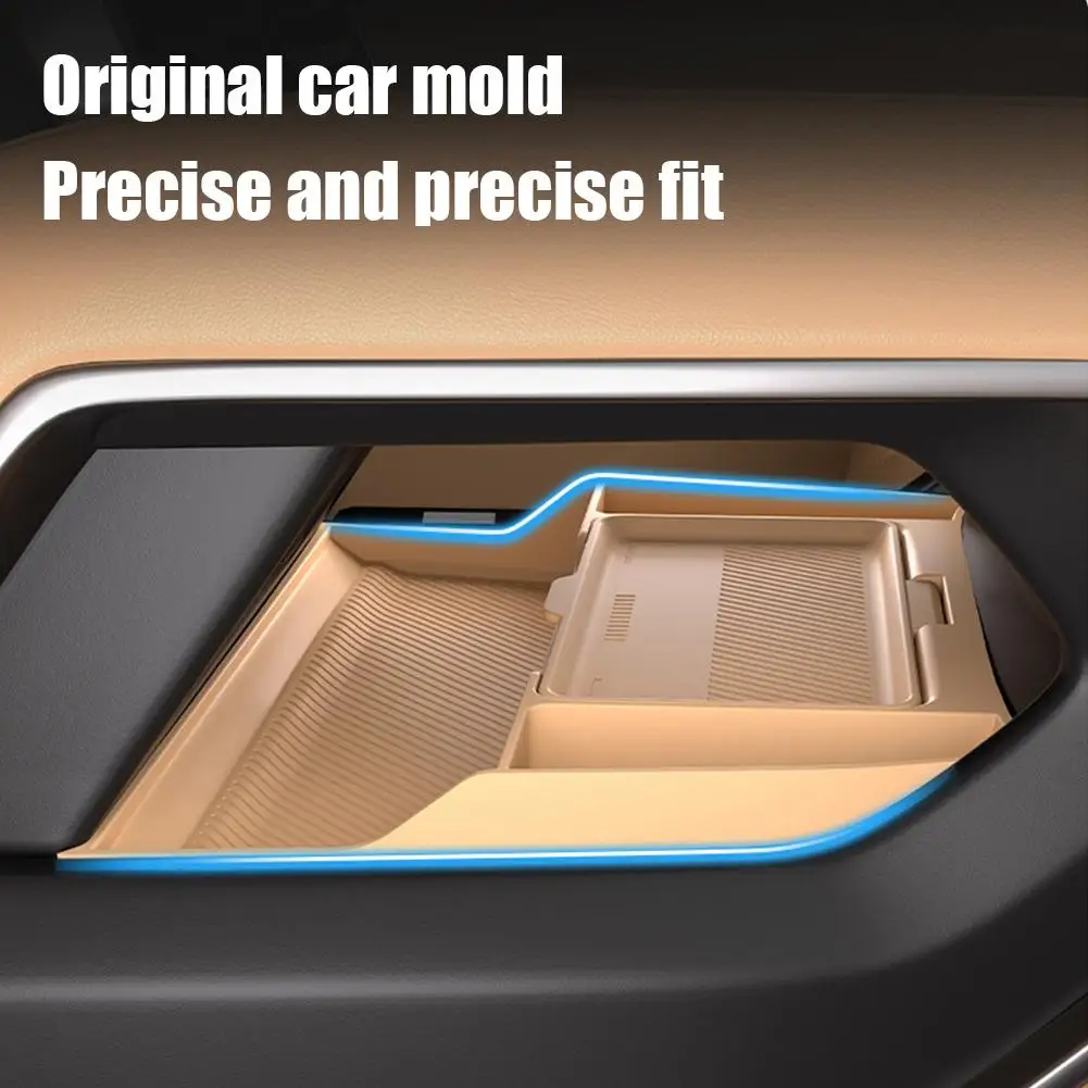 

Under Center Console Layer Storage Box For Byd Leopard 8, Car Organizer Tray With Silicone Anti-slip Mat Interior Accessori O1m8