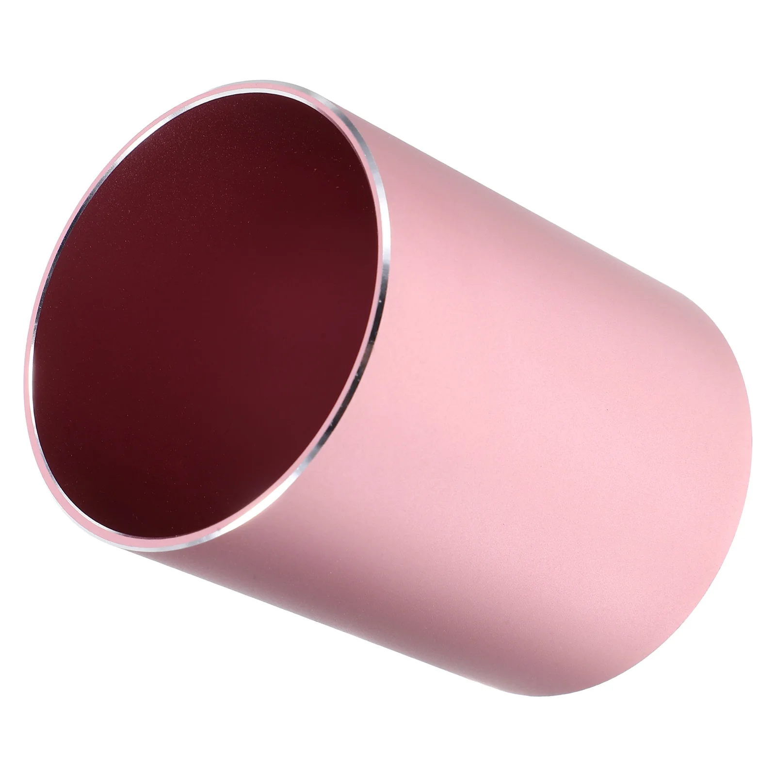 

Aluminum Alloy Pen Holder Round Desk ganizer Non Slip Base Soft Padded Interior Storage Container for Pens Pencils Office
