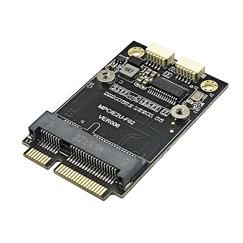 Mini PCI-E para 2 Portas USB 2.0 Adaptador para Placa-Mãe, Notebook Cartão de Expansão com Mini Interface PCIE, PCI Express Card