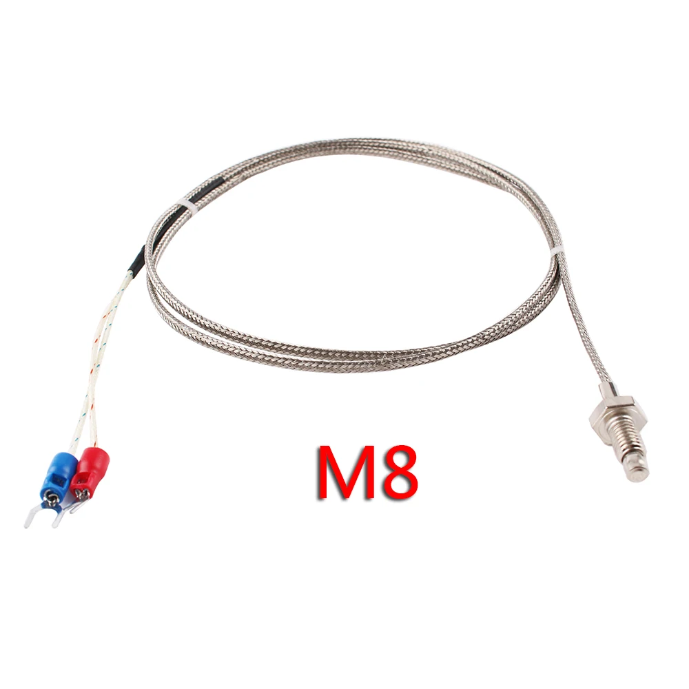 K type E type M6 screw type thermocouple M8 thread thermal resistance temperature sensor temperature line probe temperature line