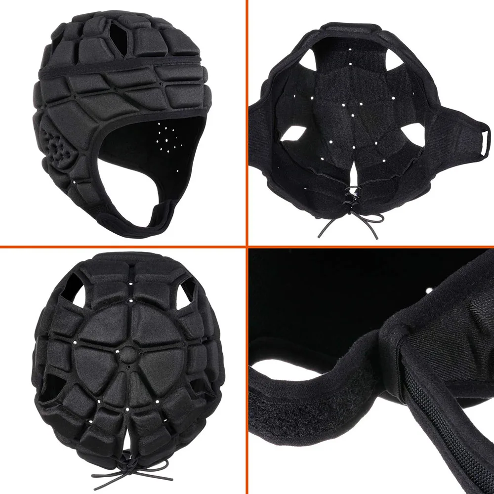 Rugby Helmet Padded Headguard Headgear for Soccer Scrum Cap Head Protector Soft Protective Helmet for Kids Youth Baby Football