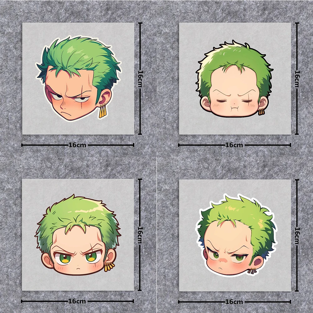 

ONE PIECE Zoro Anime Stickers Moto Sticker Auto Body Bumper Windows Motorcycle Laptop Walls Vinyl Decal Car Tuning Accessories