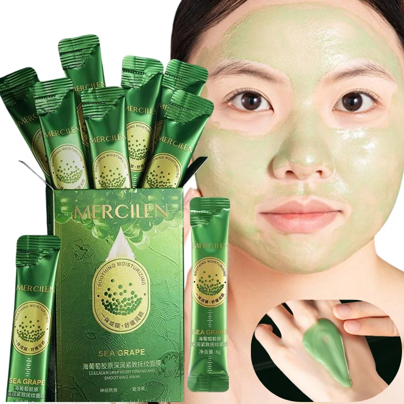 

Sea Grape Collagen Peel-Off Mask Deep Moisturizing Smoothing Mask Anti-Aging Anti Wrinkle Firming Mask 10pcs/box Single-Use