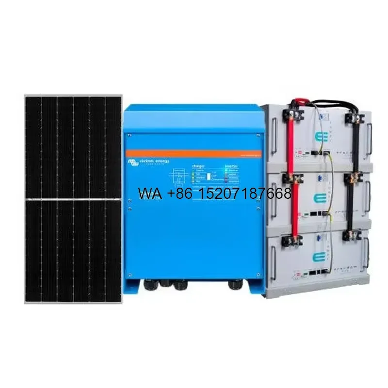 Wmwmnu 10kW Hybrid Solar Energy Storage System with 10.65kWh LiFePO4 Battery and 8.8kW PV Panels Complete Off Grid On Grid