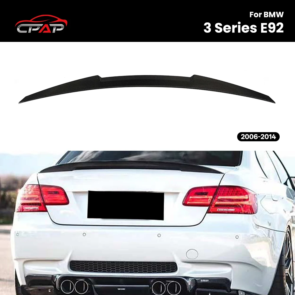

Real Dry Carbon Fiber Rear Roof Trunk Spoiler Boot Wing For 3 Series E92 M4 Style 2006-2014 Car Exterior Accessories Trim