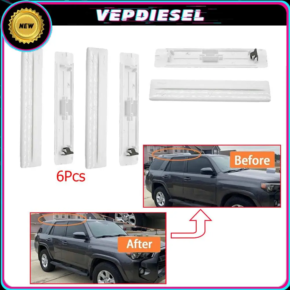 

75596-35020 7559635020 6Pcs Roof Drip Side Finish Moulding Cover For Toyota FJ Cruiser 2007-2014 75596 35020 Cars Accessories