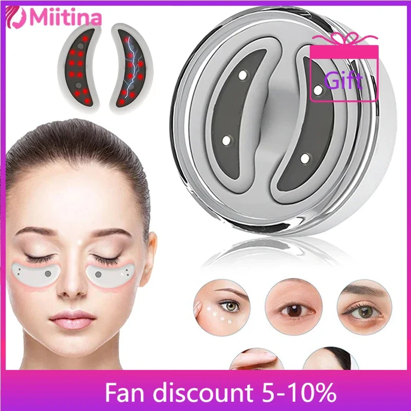 

Microcurrent hot compress eye care device for eye massage and beauty, removing eye bags and dark circles,and protecting the eyes