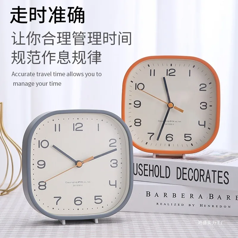 Bild 5: Nordic Bunte Kleine Wecker Einfache Moderne Quarz Wecker Schlafzimmer Stille Nacht Dekorative Tisch Uhr Wake-up Uhr