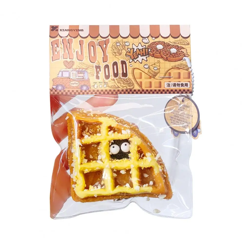 

Children Stress Relief Toy Slow Rebound Waffle Doughnut Toy for Stress Relief Fidget Squeeze Toy for Kids Adults Simulated Food