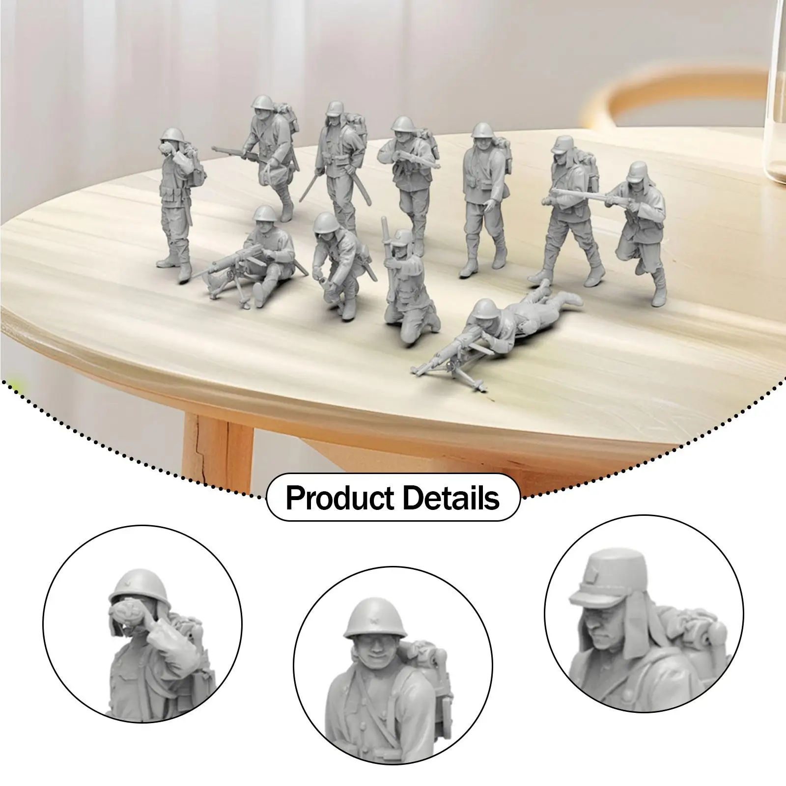 11x miniatuurfiguren ongeverfd desktopornament miniatuurscènes hars dioramafiguren voor familie hobby tafelbladspellen vrienden