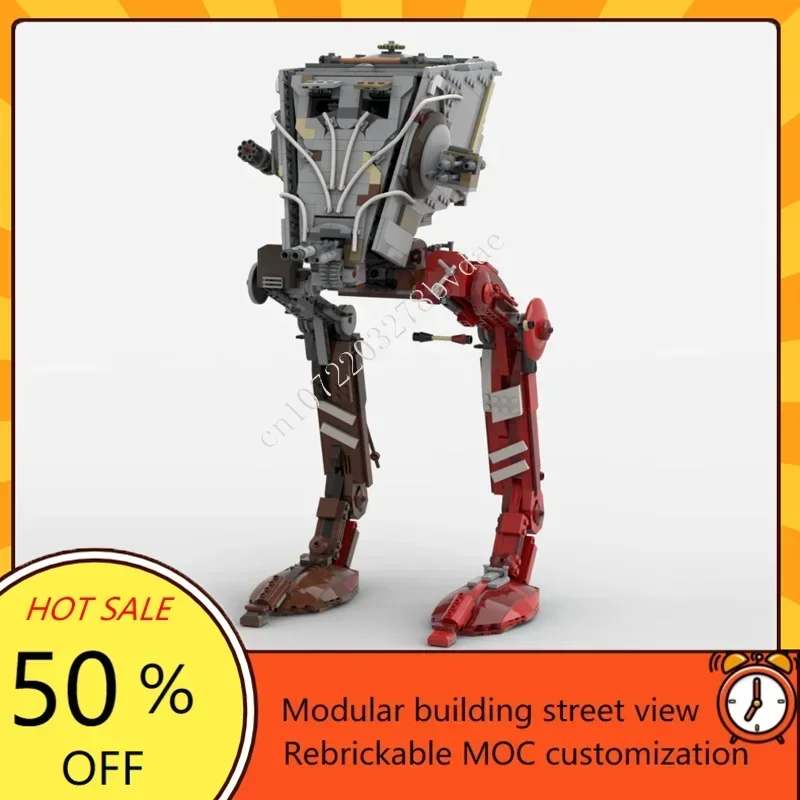 

1568 шт. Raider AT-ST Space War Military MOC SpaceShip Боевая модель на заказ Головоломка Архитектура DIY Образовательная сборная модель Подарки