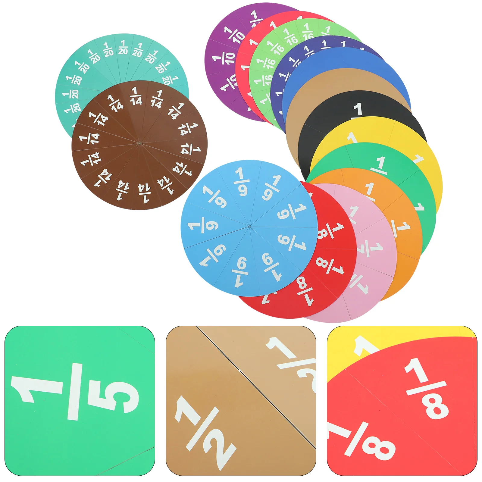 

1Set Magnetic Fraction Circle Tiles Large Teaching Aid Fractions Manipulatives Educational Math Learning Supply