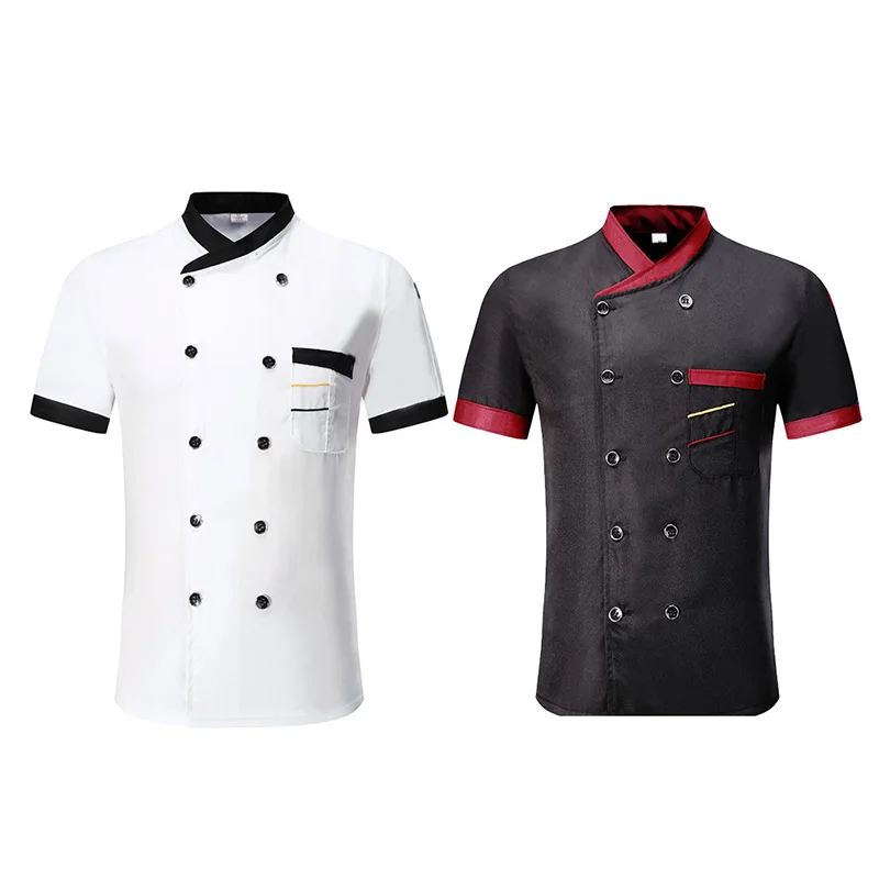 Unisex Jas Heren Chef Jack Restaurant Keuken Zacht Uniform Restaurant Hotel Keuken Kookkleding Catering Chef T-Shirts