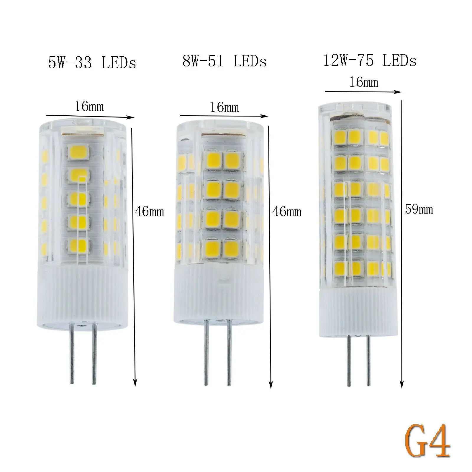 10 PCS LED電球ランプG 4 G 9 E 14 5 w 8 w 12 wセラミック非ミニ冷ガラスランプコーン置換シャンデリア輝度結晶