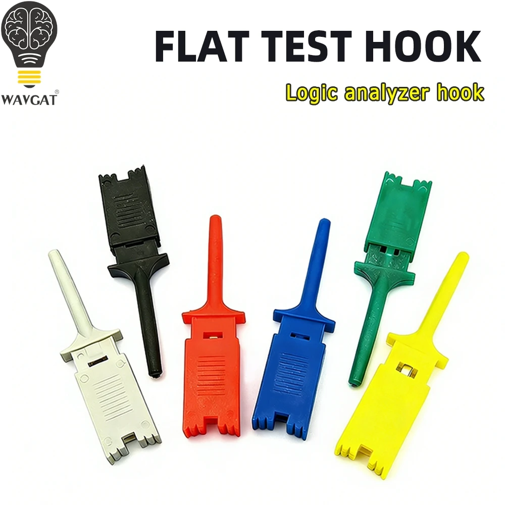 10Pcs Mini Test Hooks Clips For Logic Analyzers Logic Test Clip Flattening Test Flat Hook Connection 6 Colors