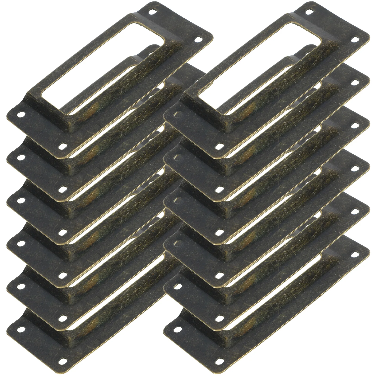 12 個錬鉄製名刺引き出しタグホルダーヴィンテージメタルフレームキャビネットタグラベルホルダーレトロ引き出しラベル