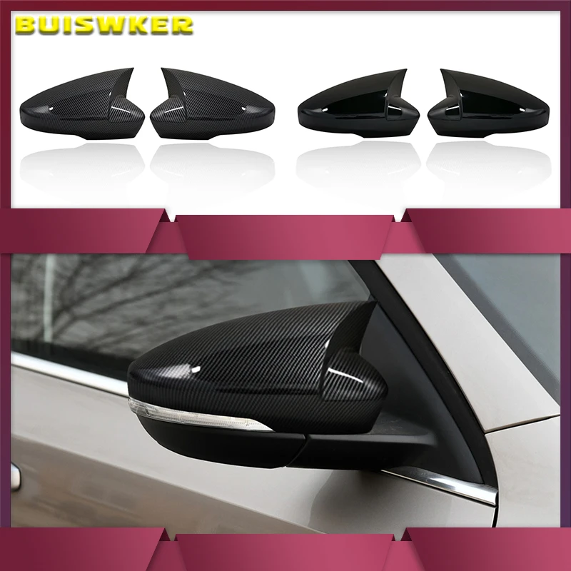 Side Wing Mirror Caps Cover For Skoda Octavia Mk3 A7 5E 2014 2015 2016 2017 2018 2019 For VW T-ROC 2017-2019 