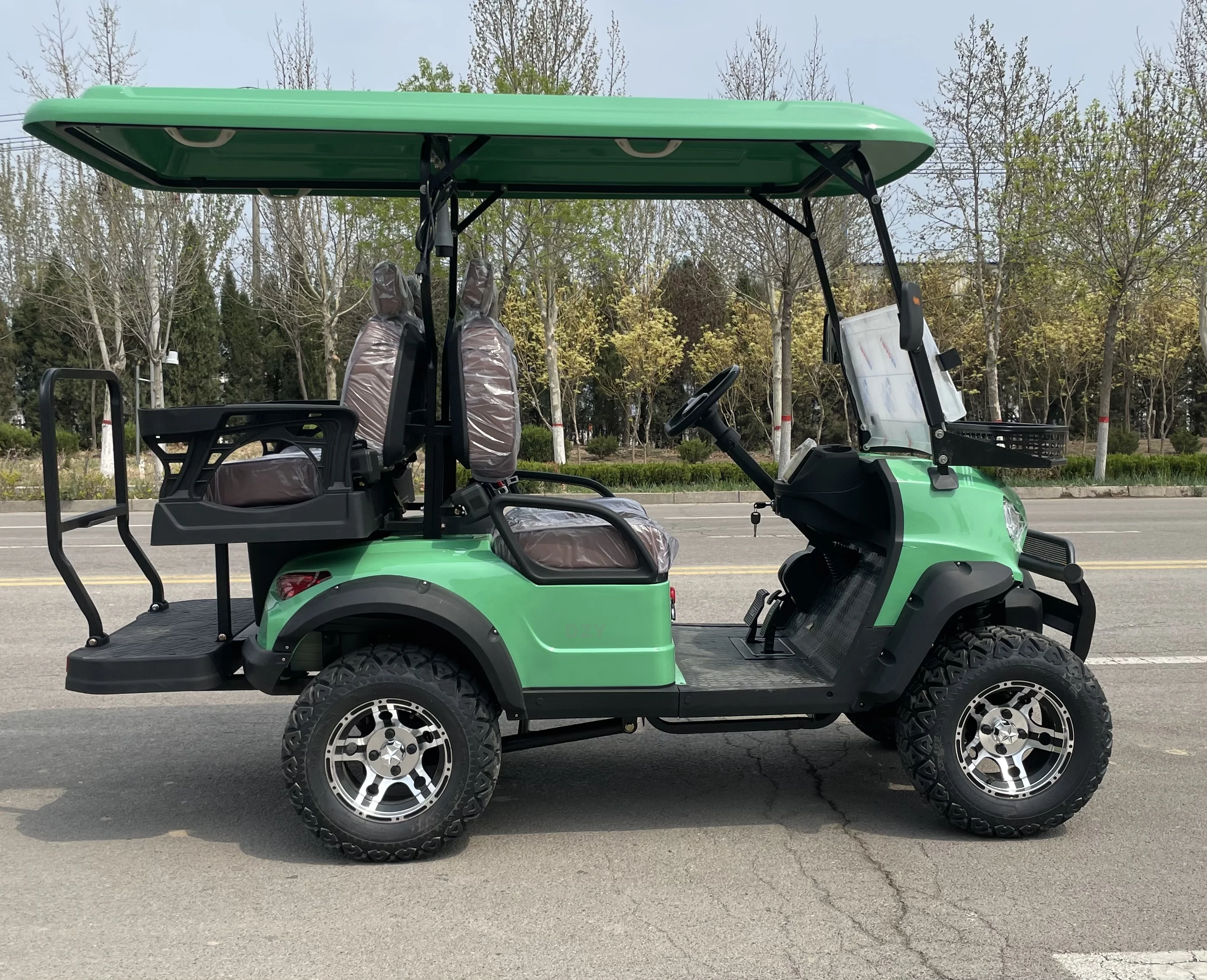 Carrito de Golf 2024 para 4 personas, carrito eléctrico todoterreno exportado a Europa y América, novedad