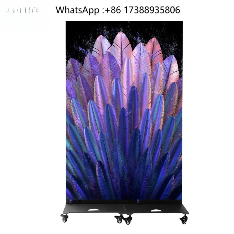 Android OS Double Fold LED Poster Display Screen Portable Foldable Digital Signage Touch Screen for Retail Shop Mall Event