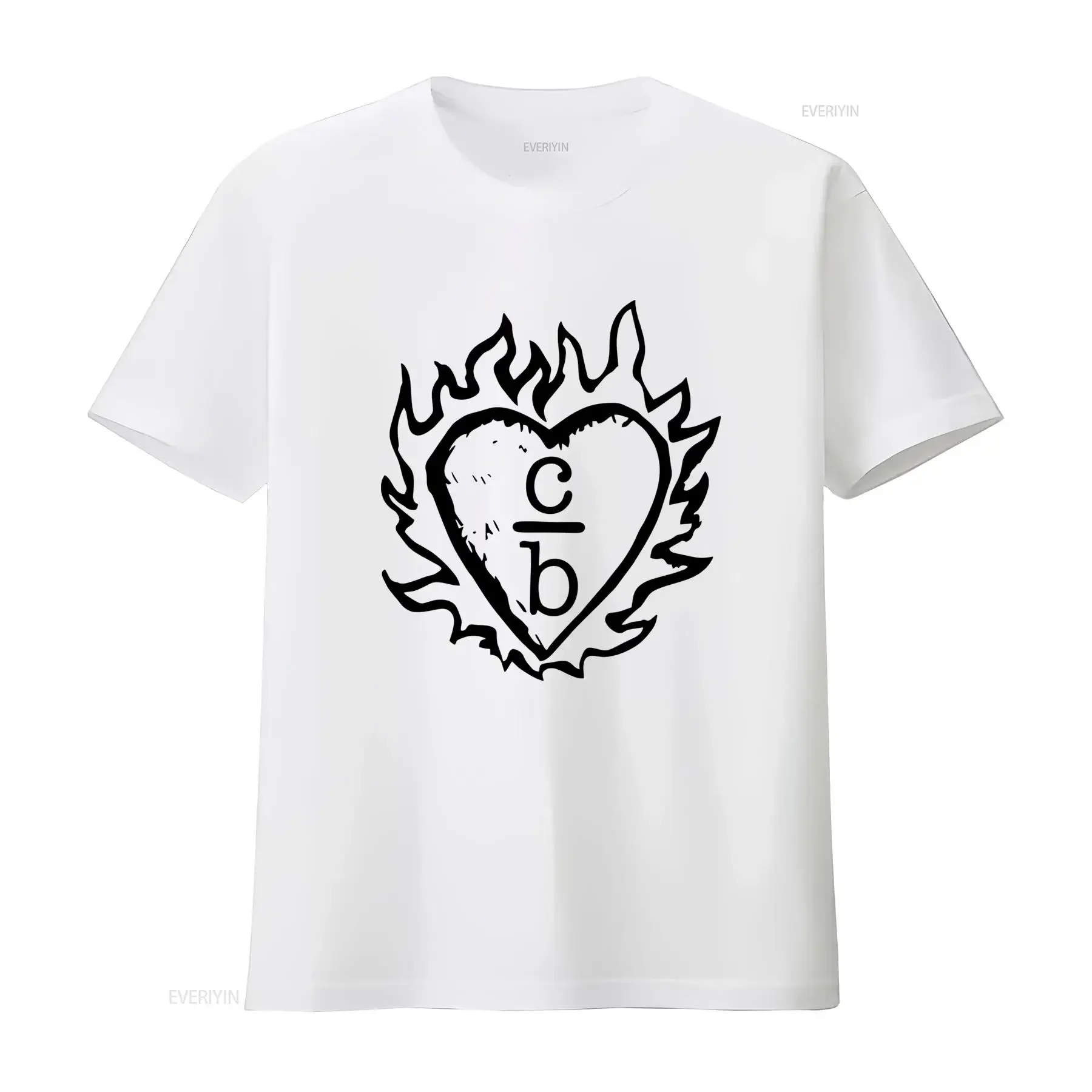 One Tree Hill Clothes over Bros Flame Heart T Shirt OTH Fan Convention Brooke Davis vintage Washed streetwear homme Stretched