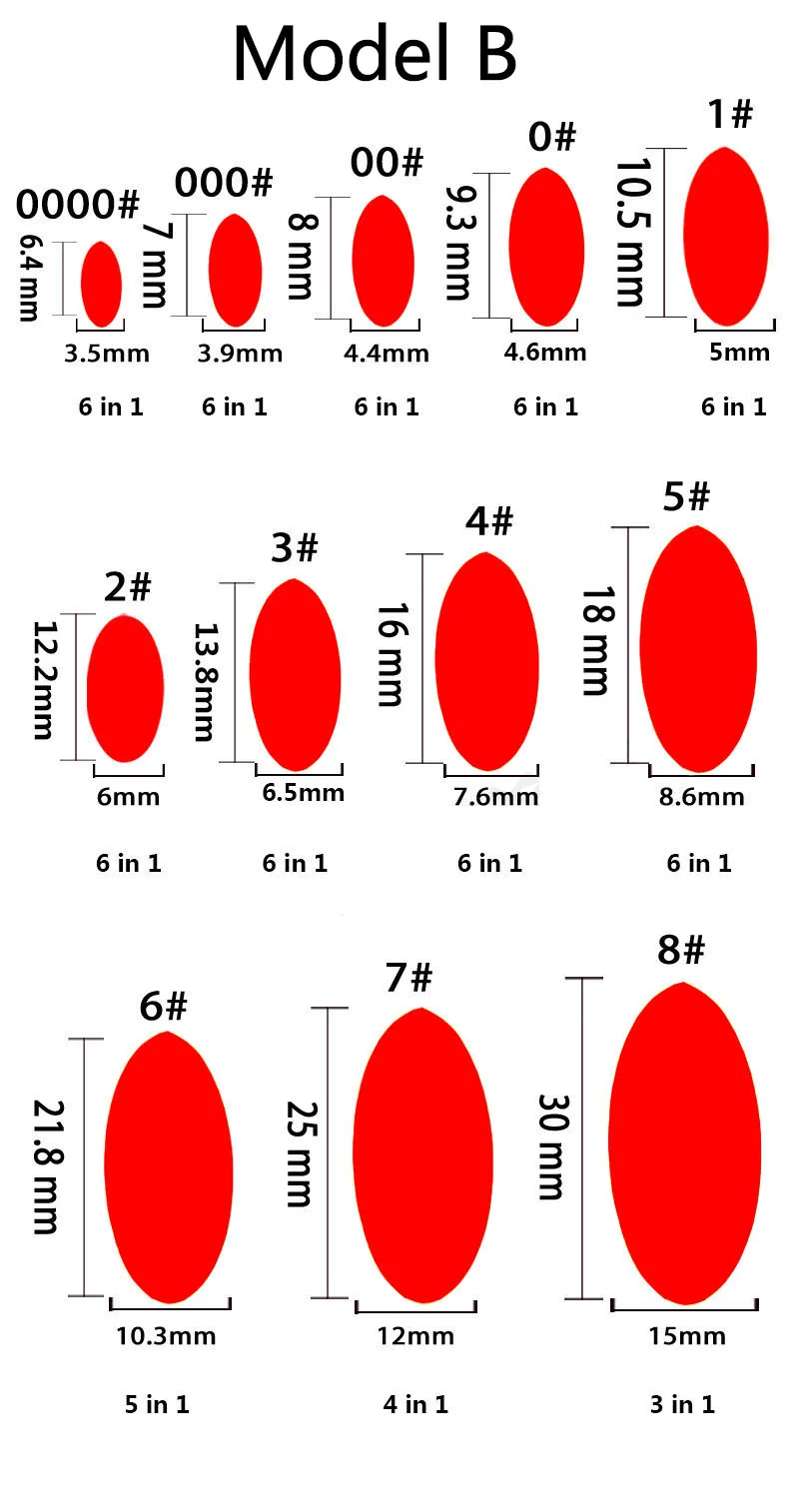 60packs/ 40 packs / lot Red Seven Star Float Night Fishing Float 6pcs/pack Oval Float Fishing Tackle Accessory B506