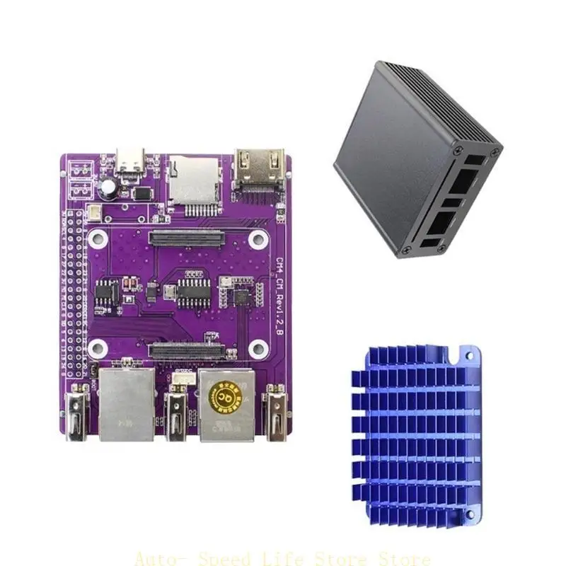

02DA CM4 Плата расширения для RPI Compute Module 4 USB RJ45 Double Gigabits Ethernet Port Плата расширения.