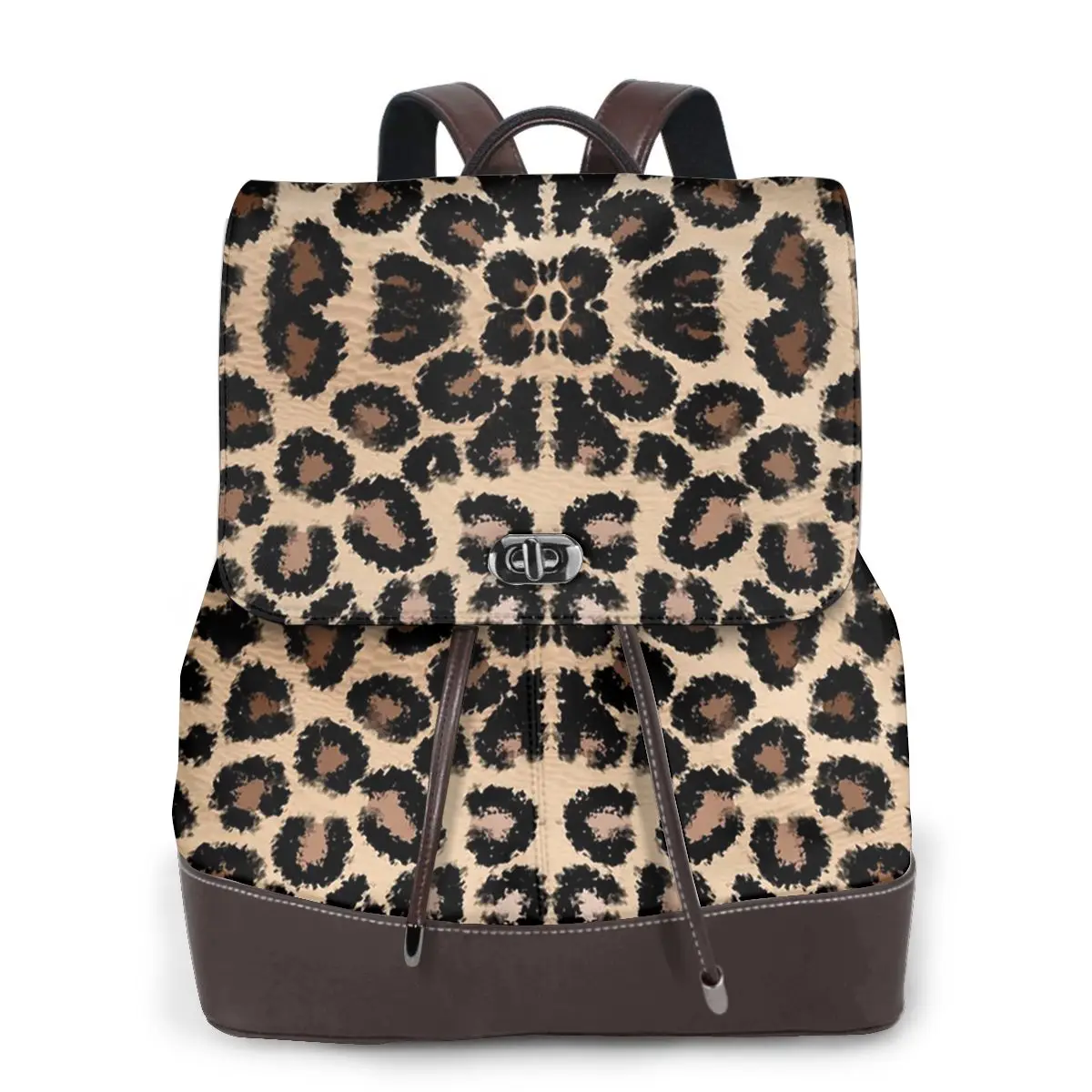 Cheetah Pattern Leopard Texture Print Bookbag School Student Bags Hiking Travel Daypack for Women Fashion Derma Backpack
