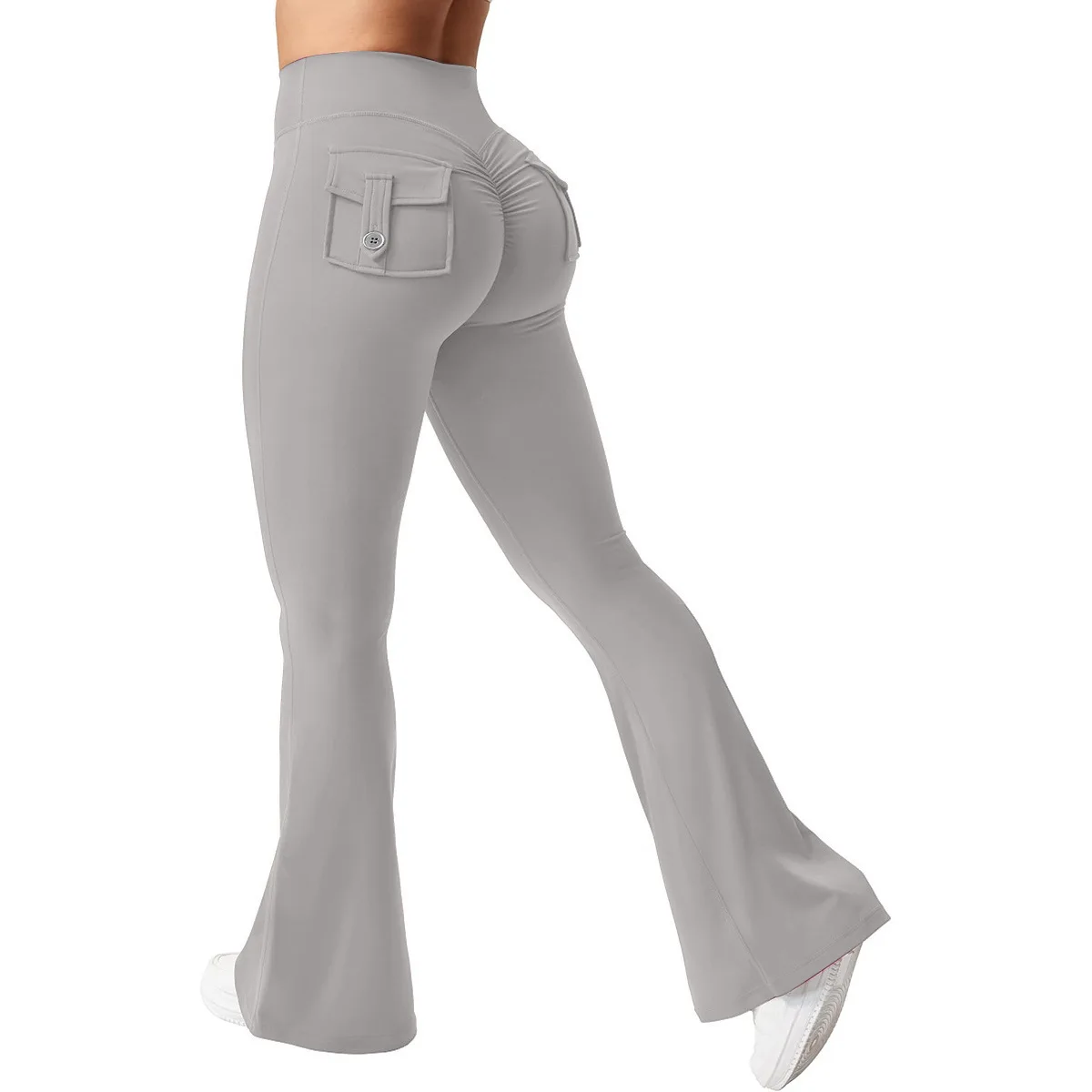 Elastic Flared Yoga Pants Quick Dry Slim Fit Summer Fitness Sports Clothes