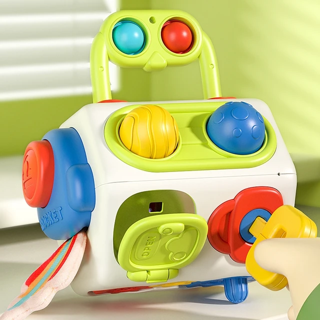 Montessori ruchliwa kostka dla małych dzieci do nauki zabawek edukacyjnych prezenty 0-3-letnie Fidget zajęte zabawki do podróży sensorycznej