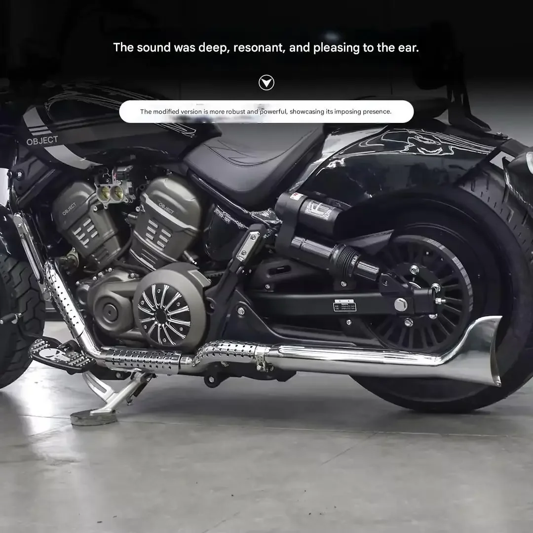 【Supreme quality】Fishtail Dual Exhaust Full System for BENDA ROCK 707 Left Right Outlet Deep Sound Direct Bolt-On Parts
