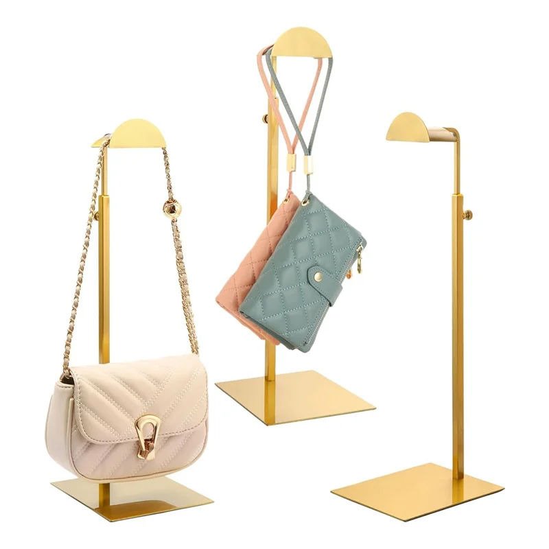 

ABUI-Purse Display Stands Purse Stands For Display Bag Display Stand Holder Handbag Display Stand Gold