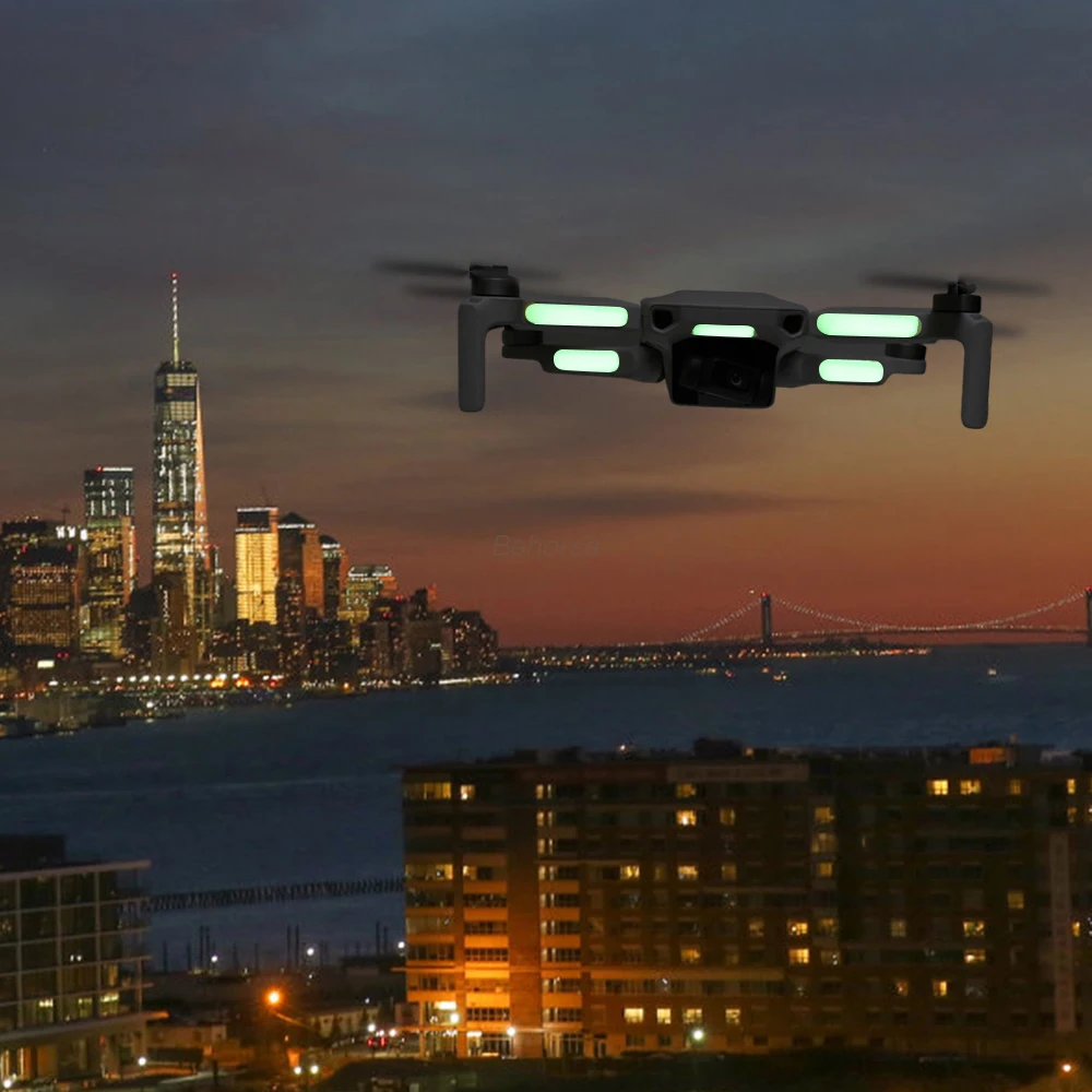 1Set Lichtgevende Stickers Voor Dji Mini/Mini 2/Mini Se/Mini 3 Pro/Mini 4 Pro Lichtgevende Stickers Fluorescerende Huid Drone Accessoires