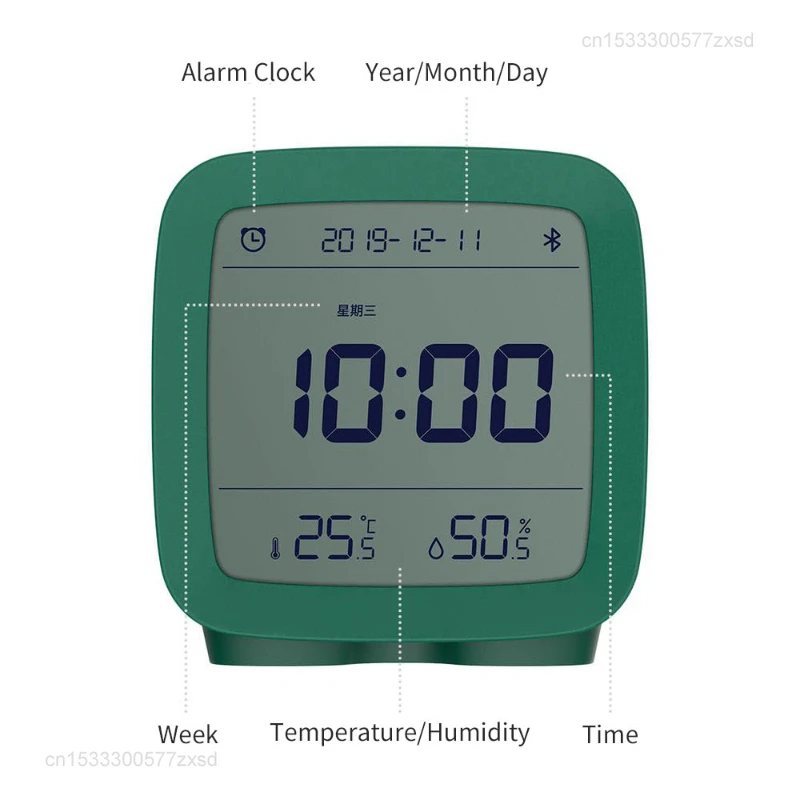 Xiaomi Qingping Bluetooth Alarm Clock Thermometer Hygrometer LCD Screen HD Backlit Multi-function Intelligent Adjustable Clock