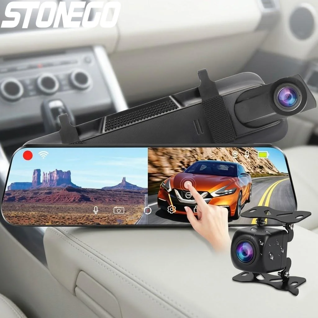 

4K WiFi Touch Screen Car DVR Dual Camera Front Rear Streaming Media 24H Parking Monitor Auto Dash Cam Recorder