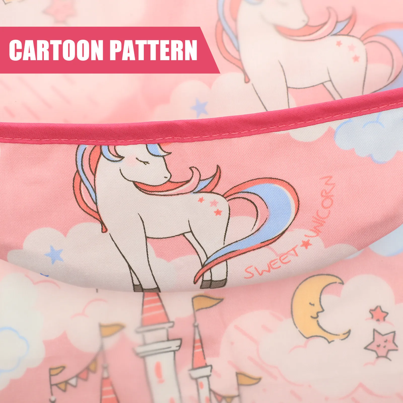 

Waterproof Baby Bibs Long Sleeves Feeding Smock Cotton Infant Drool Bibs Easy Clean Pocket Design Sleeve Cover Art Apron Cartoon
