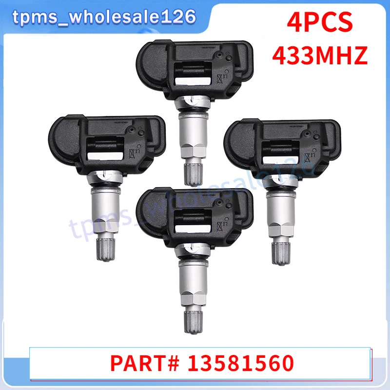 

4PCS/Lot Tire Pressure Sensor 13581560 For 2011-2017 Chevrolet Volt 2014-2017 Opel Astra Van Vauxhall Insignia MK I TPMS 433MHZ