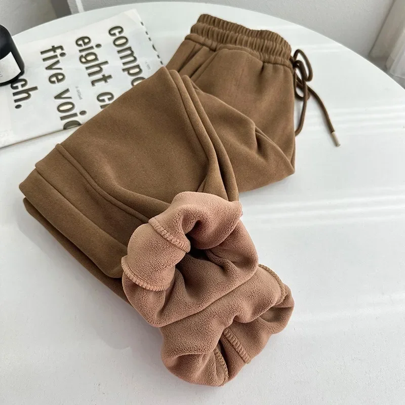 

Winter Thick Warm Sweatpants For Women High Waist Jogger Wide Leg Trousers Women's Sports Pants Autumn Y2k Sweatpants Women