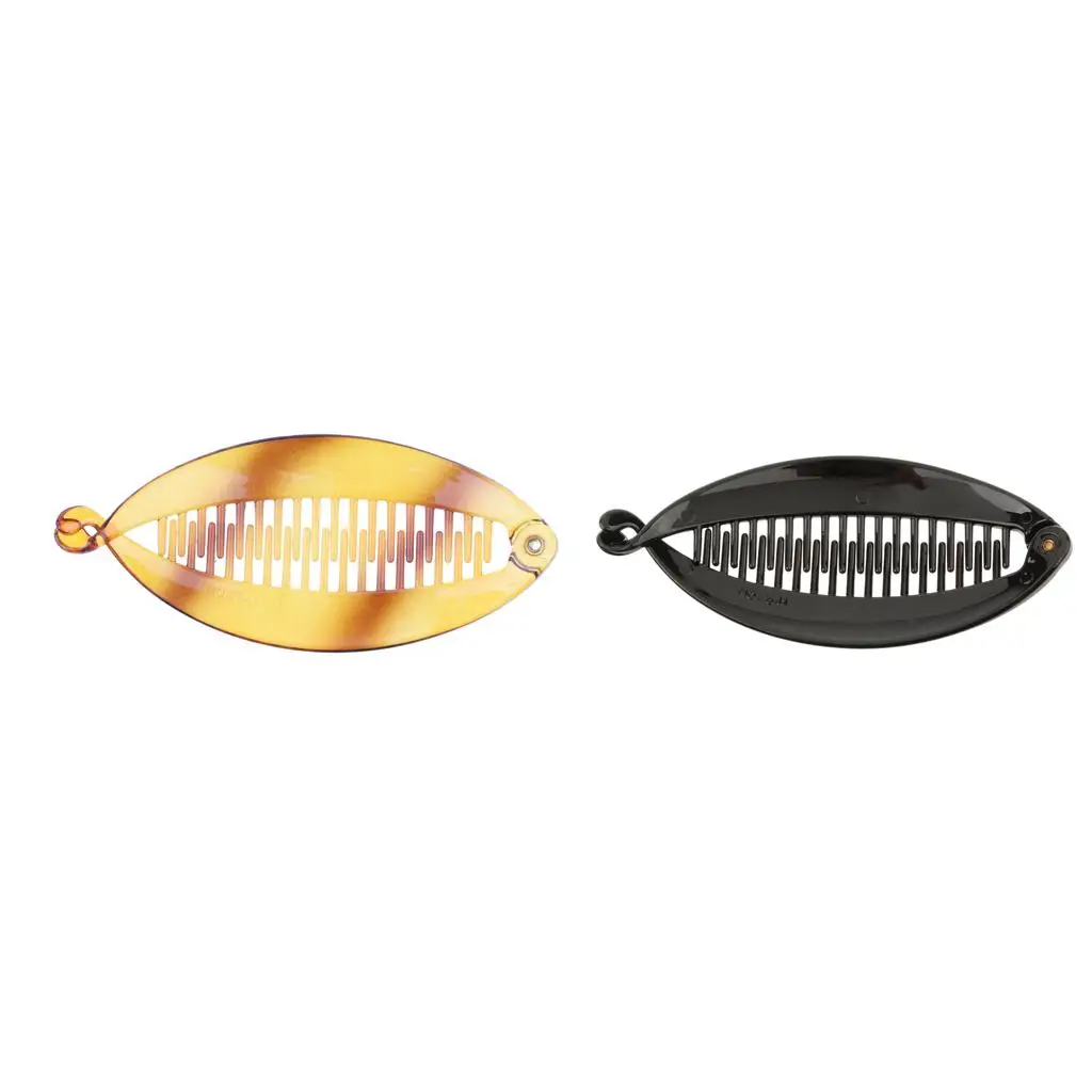 Resin French Hair Clasp Strong Comb Grip Ponytail Holder Cute Hair Clip for Girls School Hairstyles 2