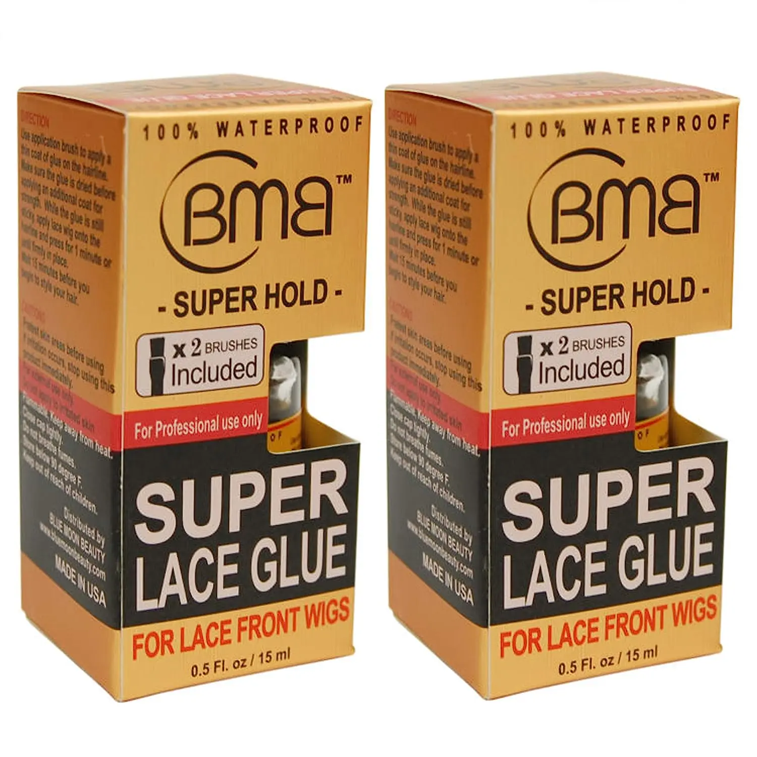 Bmb Super Lace Glue Adhesive, Impermeável, Super Hold, Lace Front Wig Glue, Acessórios para peruca, Ferramentas de maquiagem para Toupee, 0.5oz