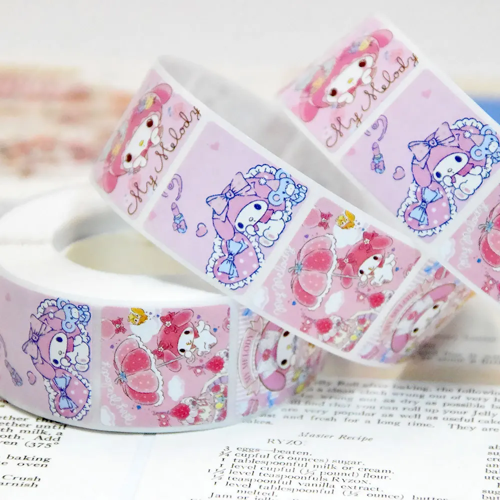 500pcs Kawaii Sanrio Thank You Sticker Roll Melody Cartoon Seal Label Decal Cute Kids Reward Sticker