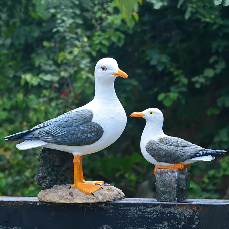 

Mediterranean style scene bird model seagull ornaments resin craft waterfowl